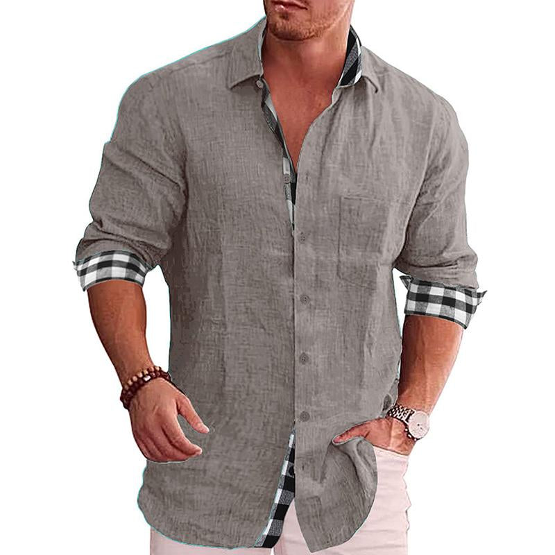 Relaxed Fit Checked Button Down Shirt