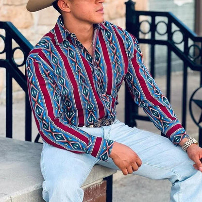 Classic Cowboy Plaid Long Sleeve Shirt
