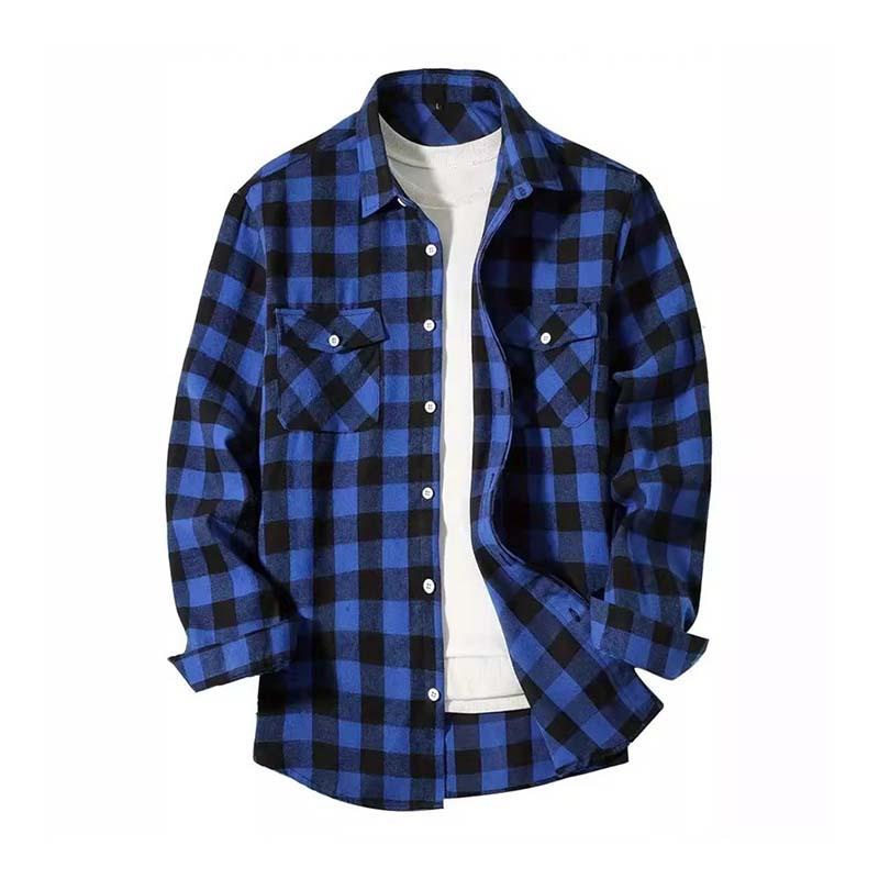 Relaxed Plaid Button Down Mens Shirt