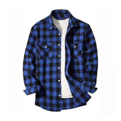 Relaxed Plaid Button Down Mens Shirt