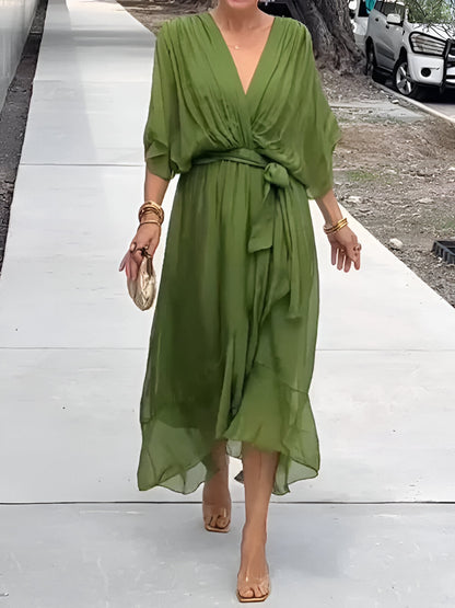 Women's V-Neckline Summer Dress - Luxivelle
