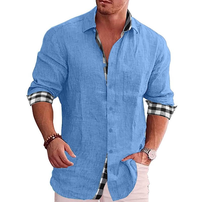 Relaxed Fit Checked Button Down Shirt - Luxivelle