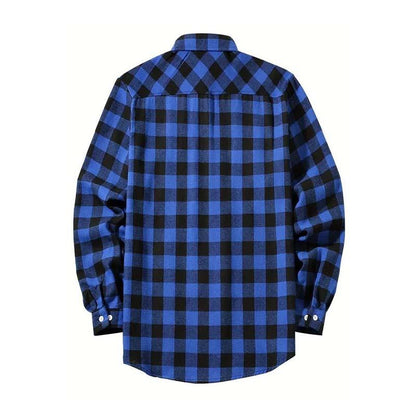 Relaxed Plaid Button Down Mens Shirt