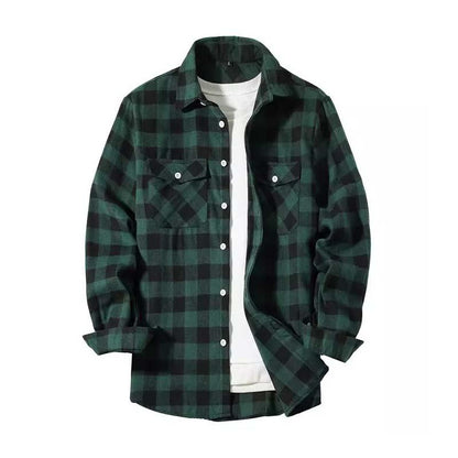 Relaxed Plaid Button Down Mens Shirt - Luxivelle