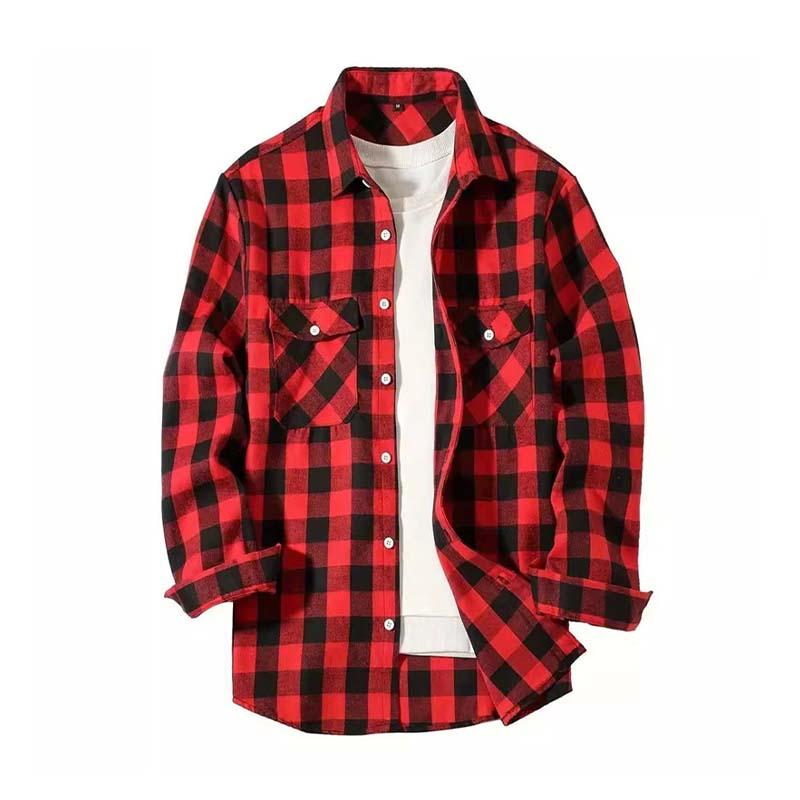 Relaxed Plaid Button Down Mens Shirt