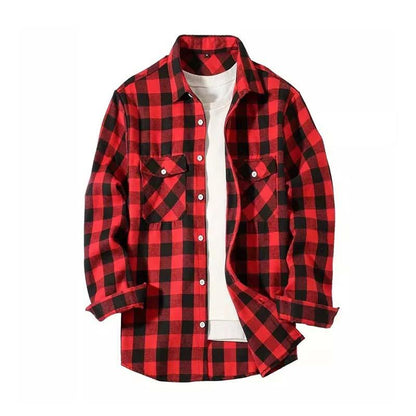 Relaxed Plaid Button Down Mens Shirt