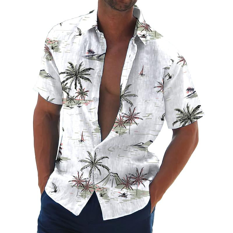 Tropical Leaf Casual Summer Shirt - Luxivelle