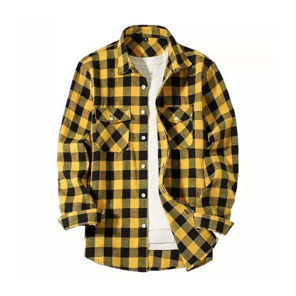 Relaxed Plaid Button Down Mens Shirt