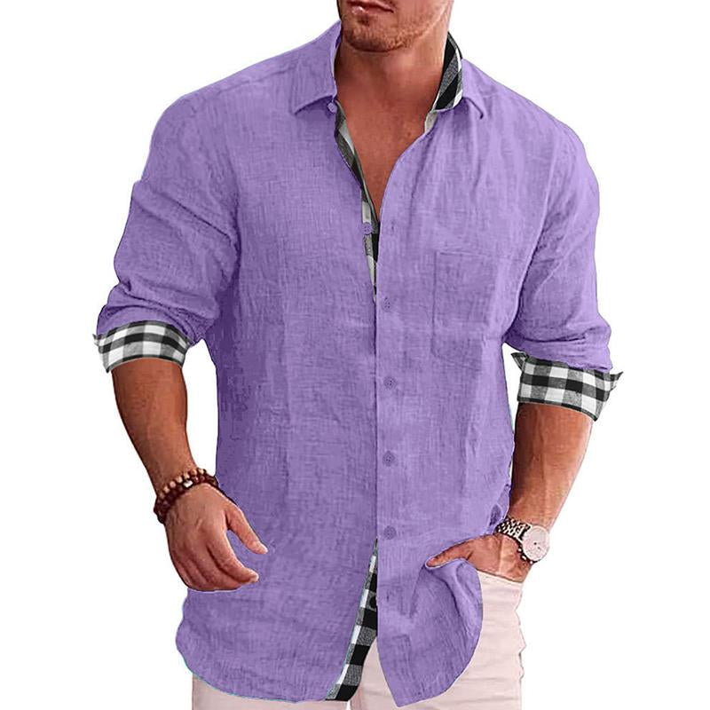 Relaxed Fit Checked Button Down Shirt