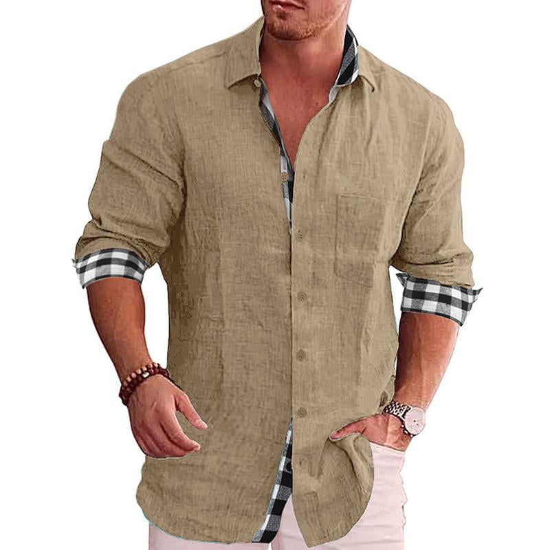 Relaxed Fit Checked Button Down Shirt