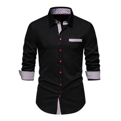 Classic Multicolor Long Sleeve Mens Shirt - Luxivelle
