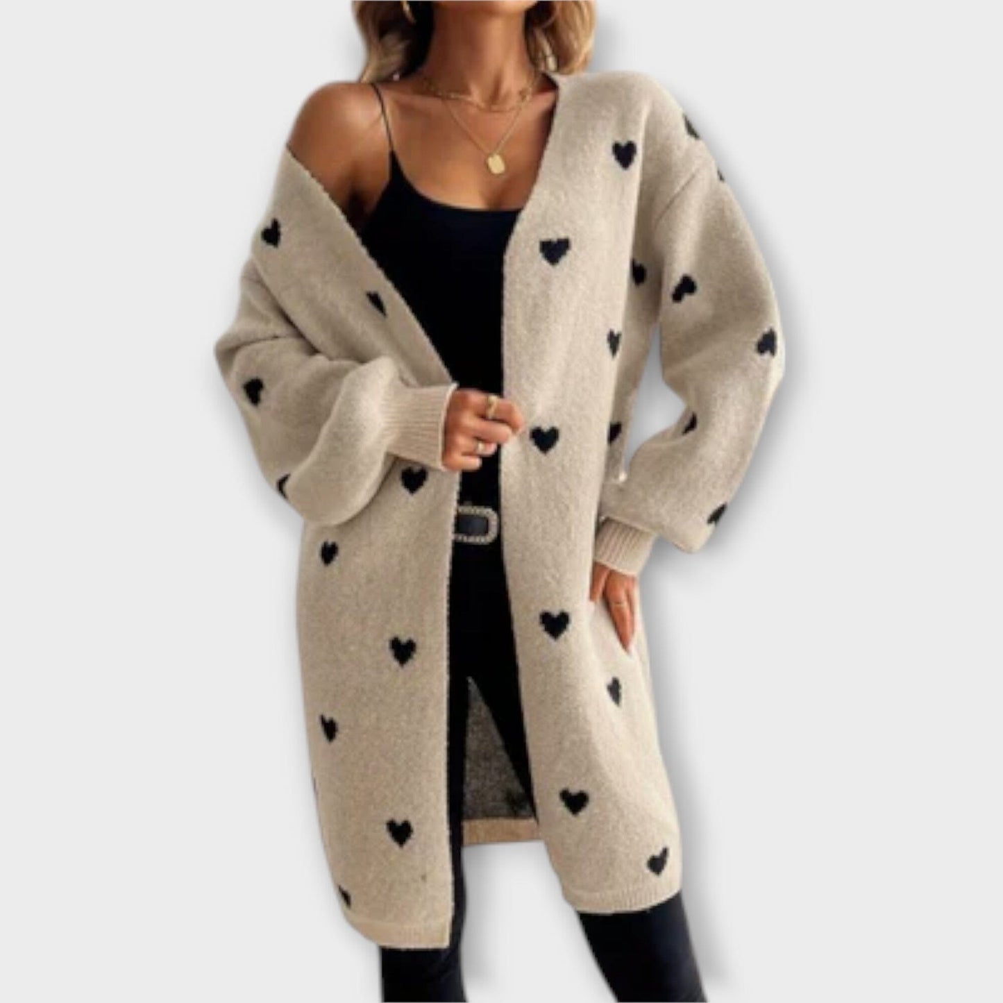 Lovely Heart Pattern Sweater