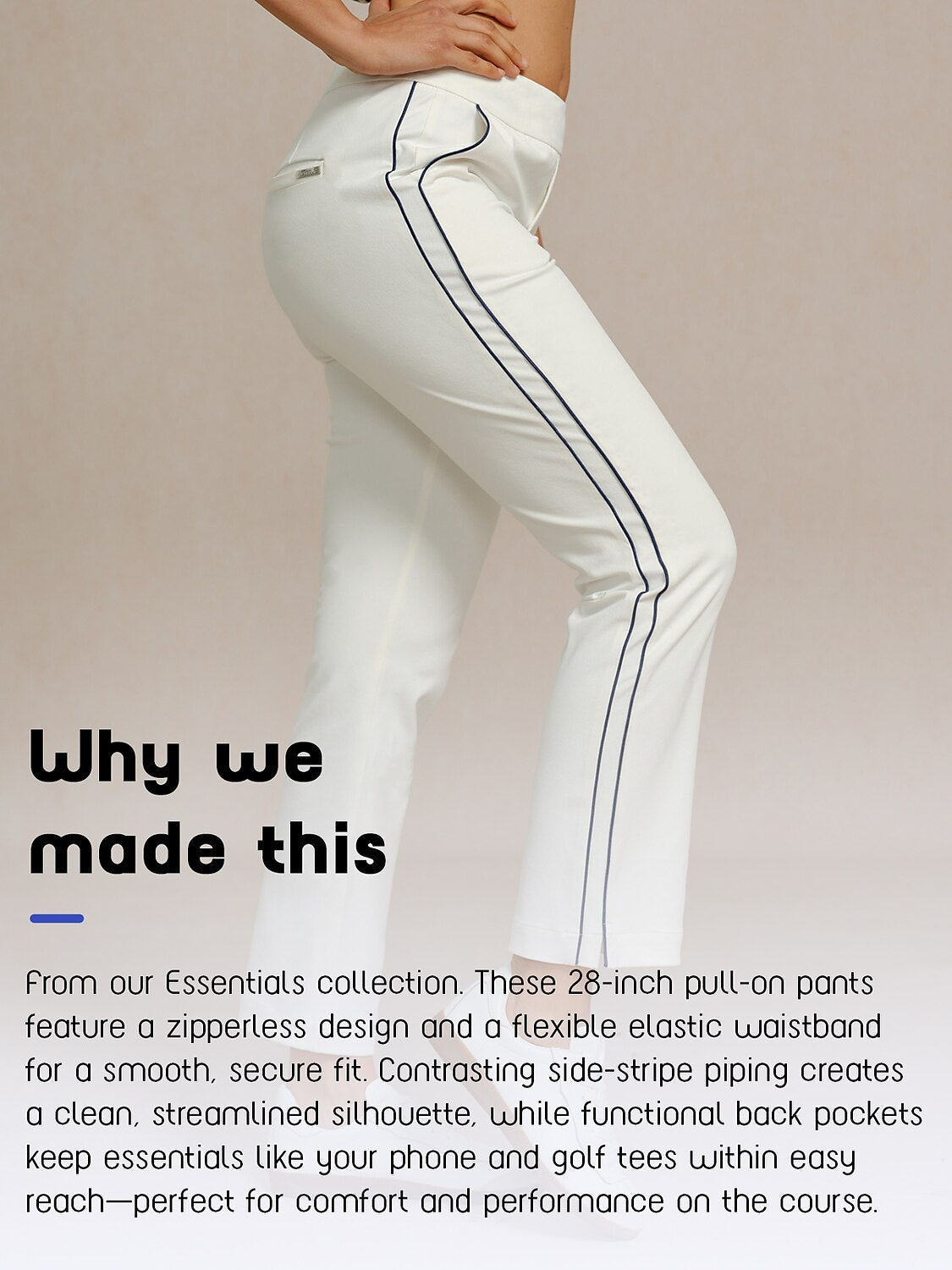 Athletic Fit 28 Inch Stretchy Slim Ankle Pants