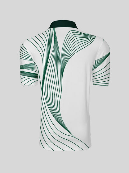 Breathable Men's Textured Polo Shirt SPF 50 Protection