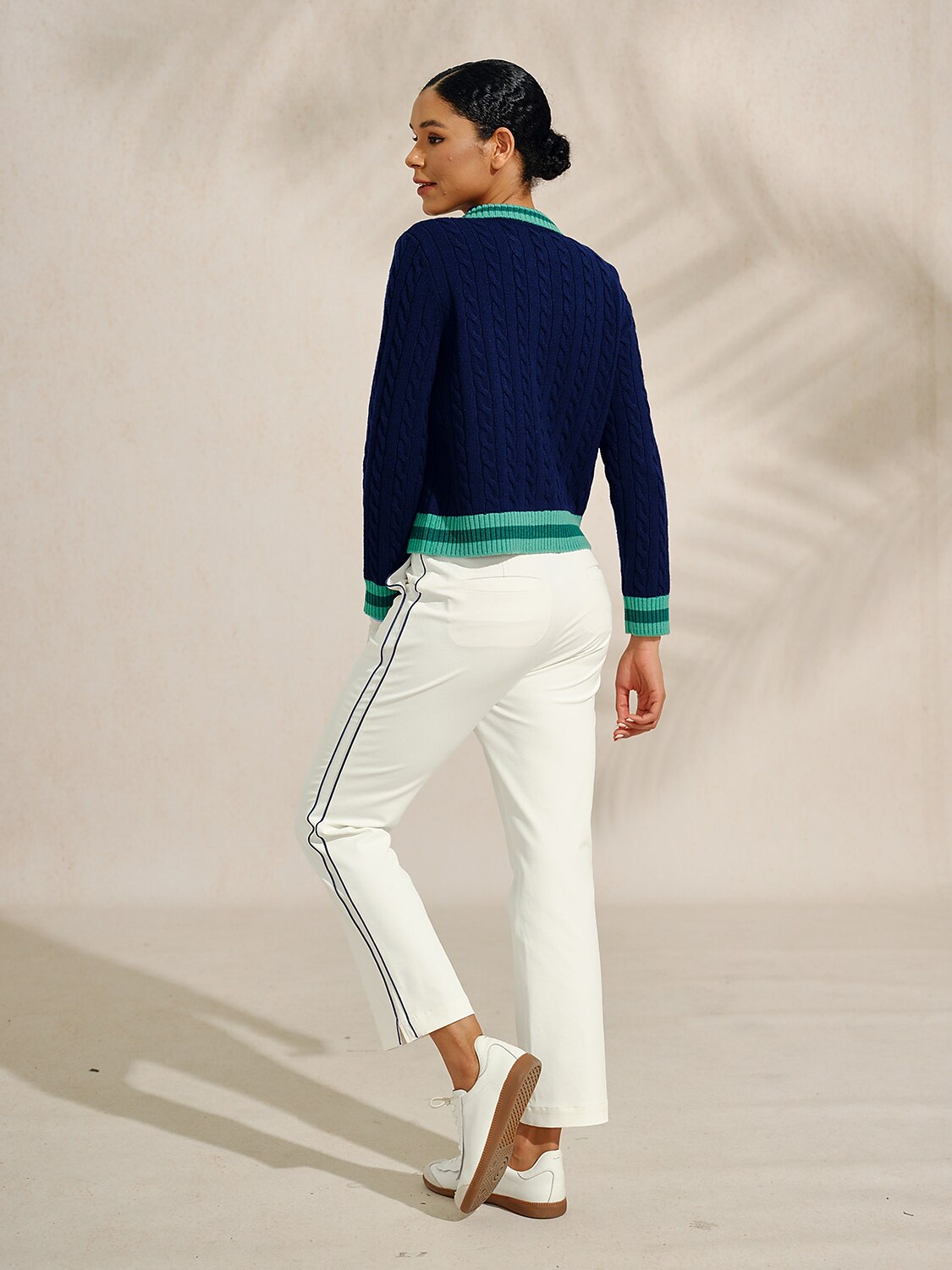 Ocean Blue Chunky Knit Cardigan Sweater