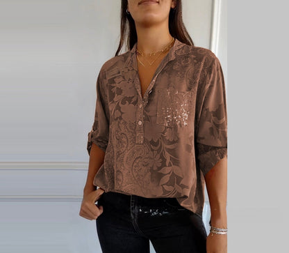 Ladies Lightweight Breathable Henley Top