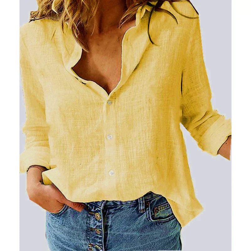 Soft Floral Women's Casual Long Sleeve Top