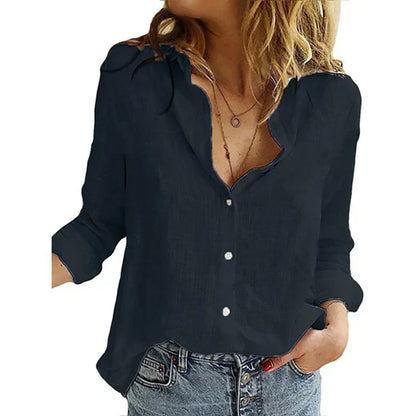 Soft Floral Women's Casual Long Sleeve Top