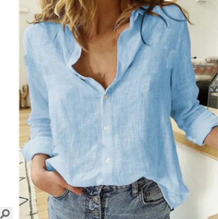 Soft Floral Women's Casual Long Sleeve Top