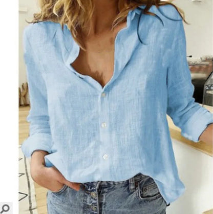 Soft Floral Women's Casual Long Sleeve Top