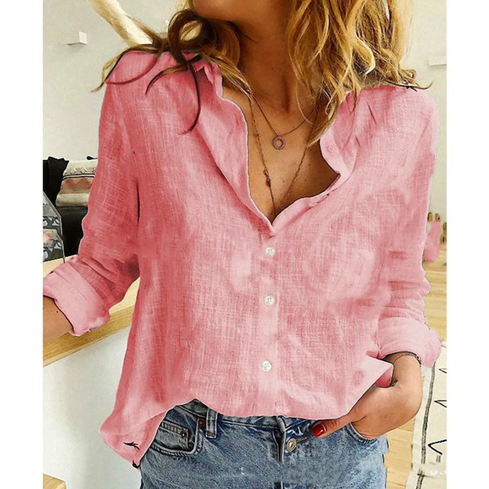 Soft Floral Women's Casual Long Sleeve Top