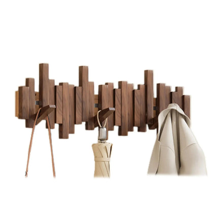 Space Saving Wall Mounted Coat Rack With Folding Hooks - Luxivelle