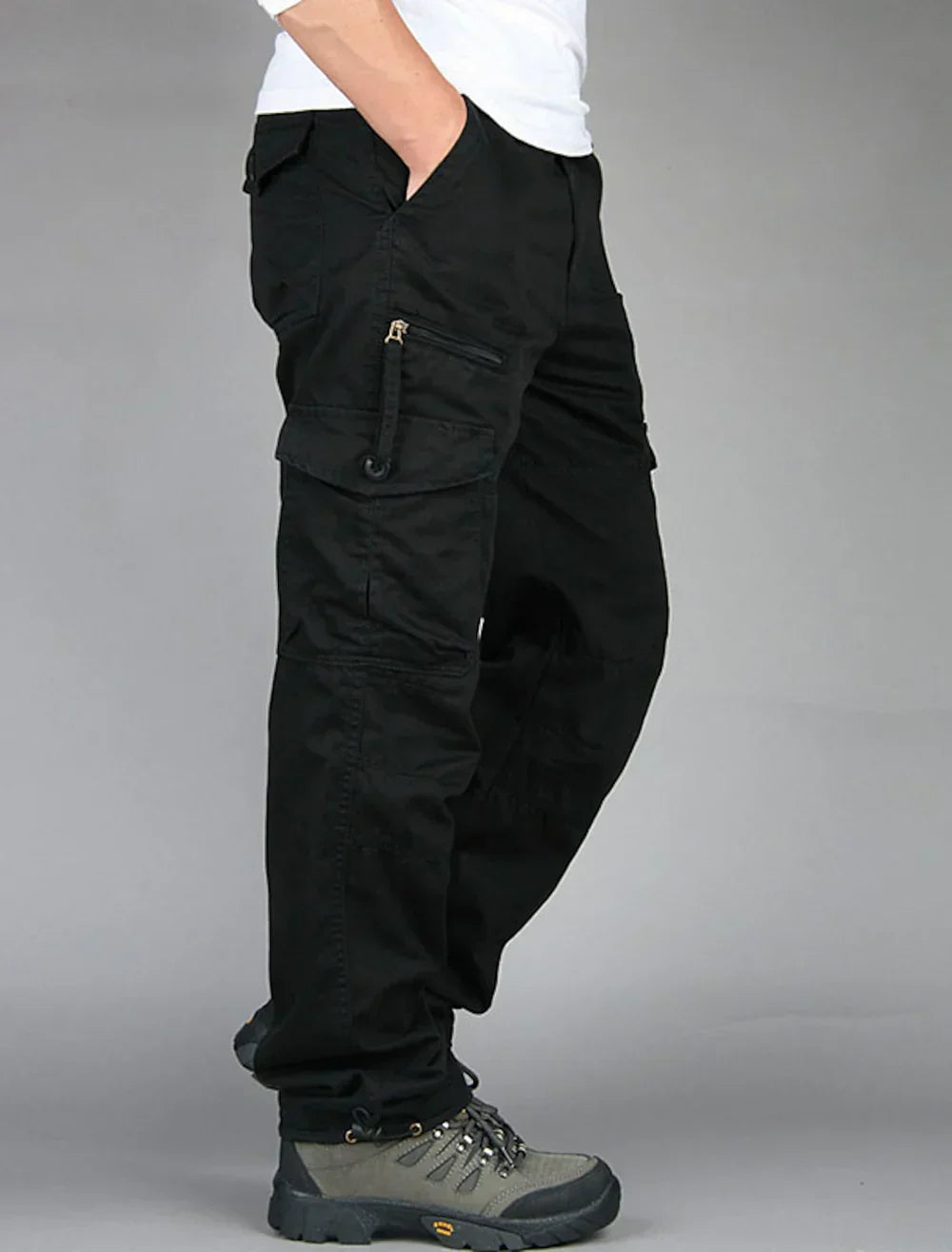 Classic Fit Mens Cargo Pants with Multiple Pockets - Luxivelle