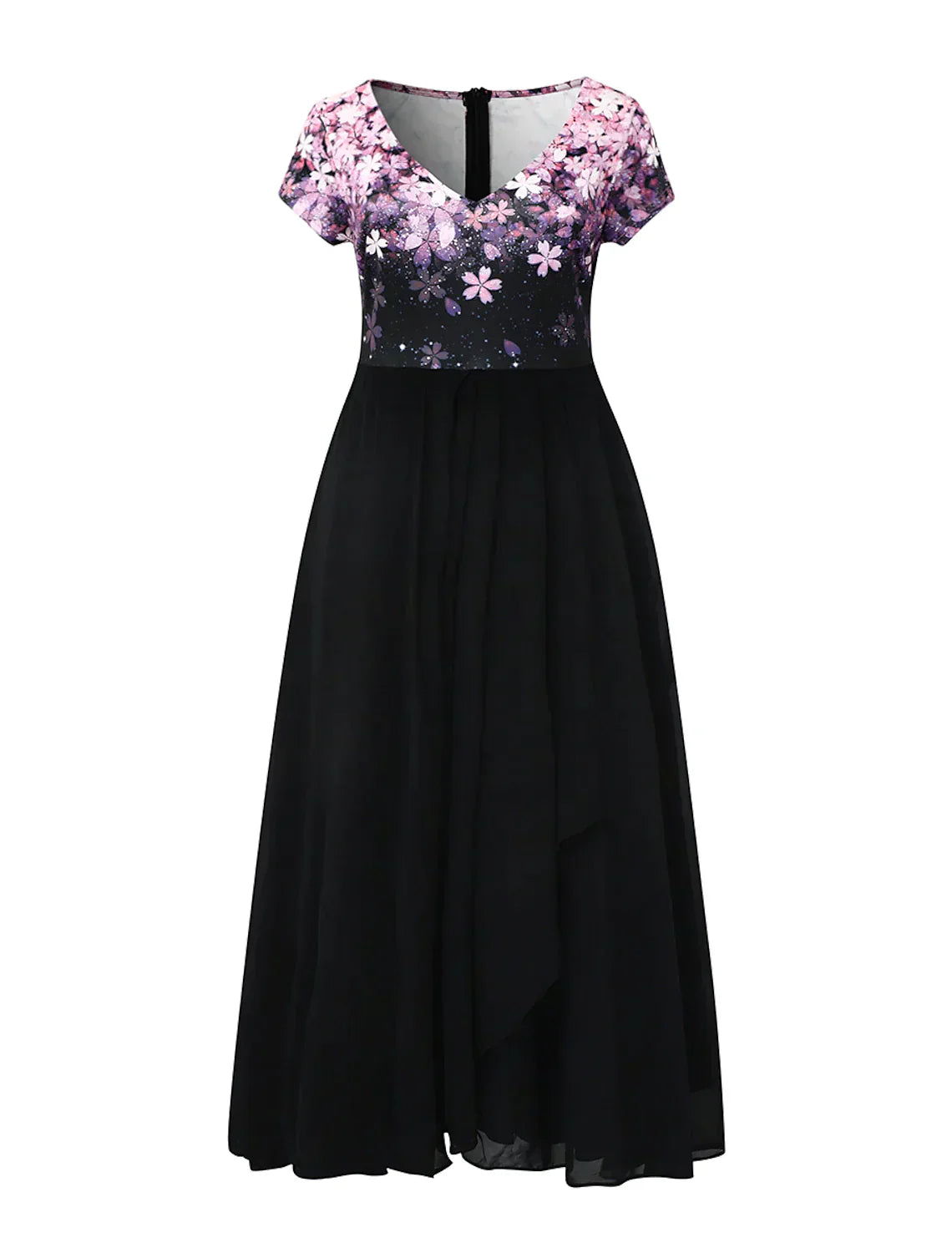 Elegant V-Neck Evening Dress