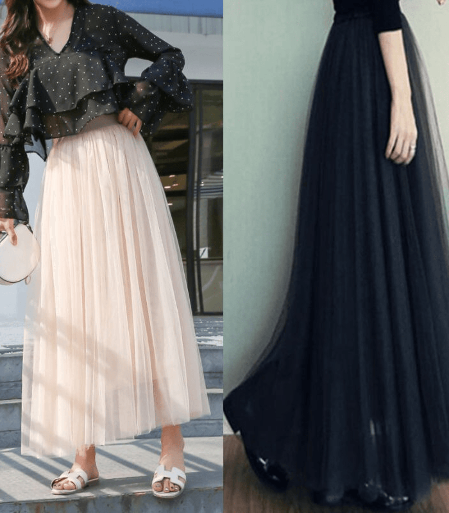 Women's High Waisted Flowy Midi Skirt