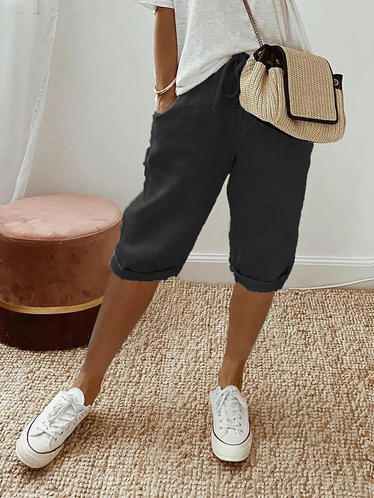 Elastic Waist Women's Casual Pants