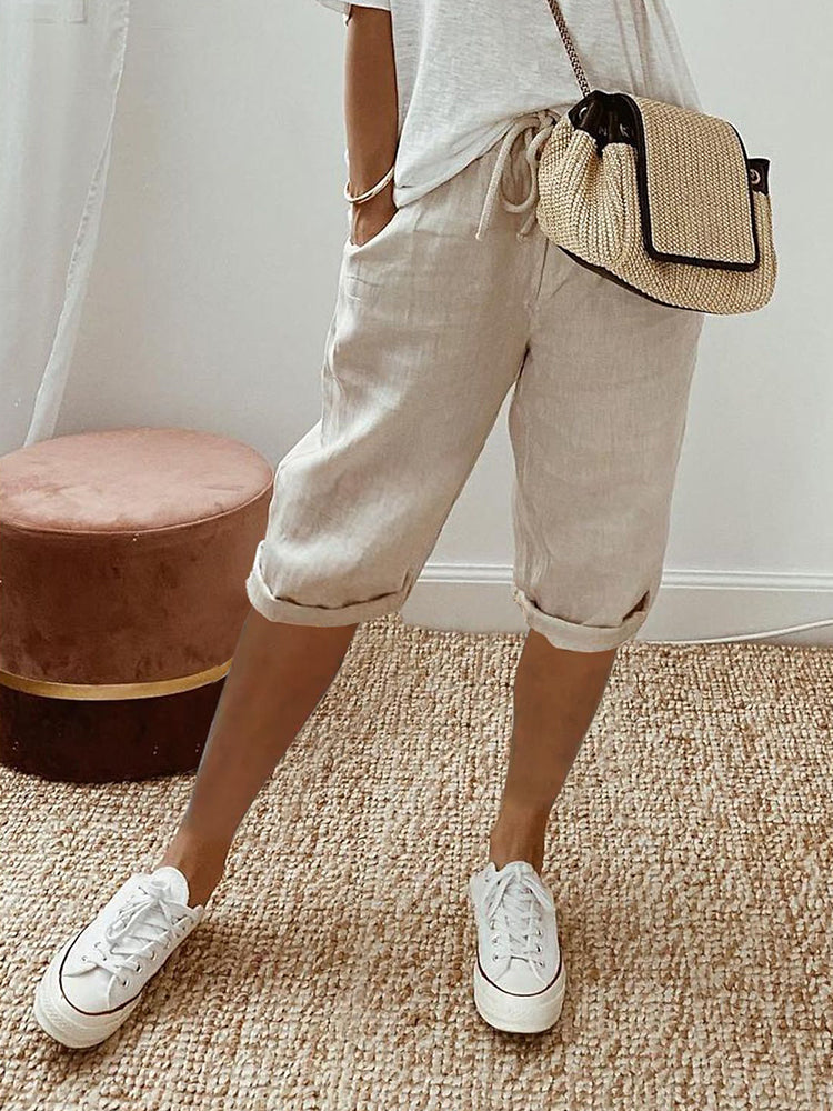 Elastic Waist Women's Casual Pants