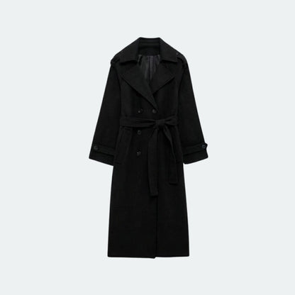 Classic Ladies Long Wool Overcoat