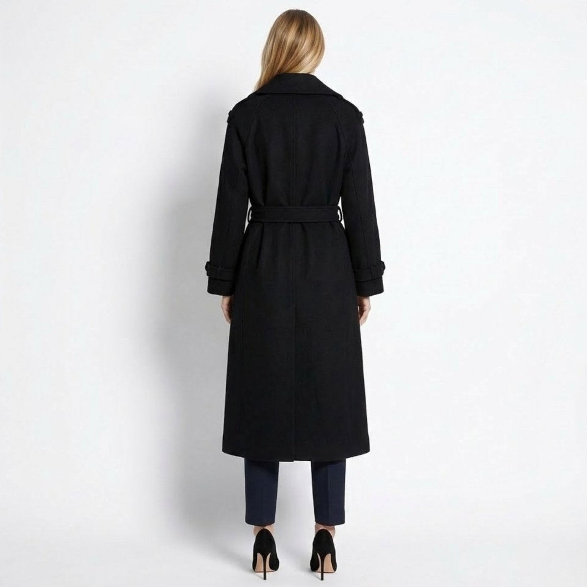 Classic Ladies Long Wool Overcoat