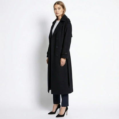 Classic Ladies Long Wool Overcoat