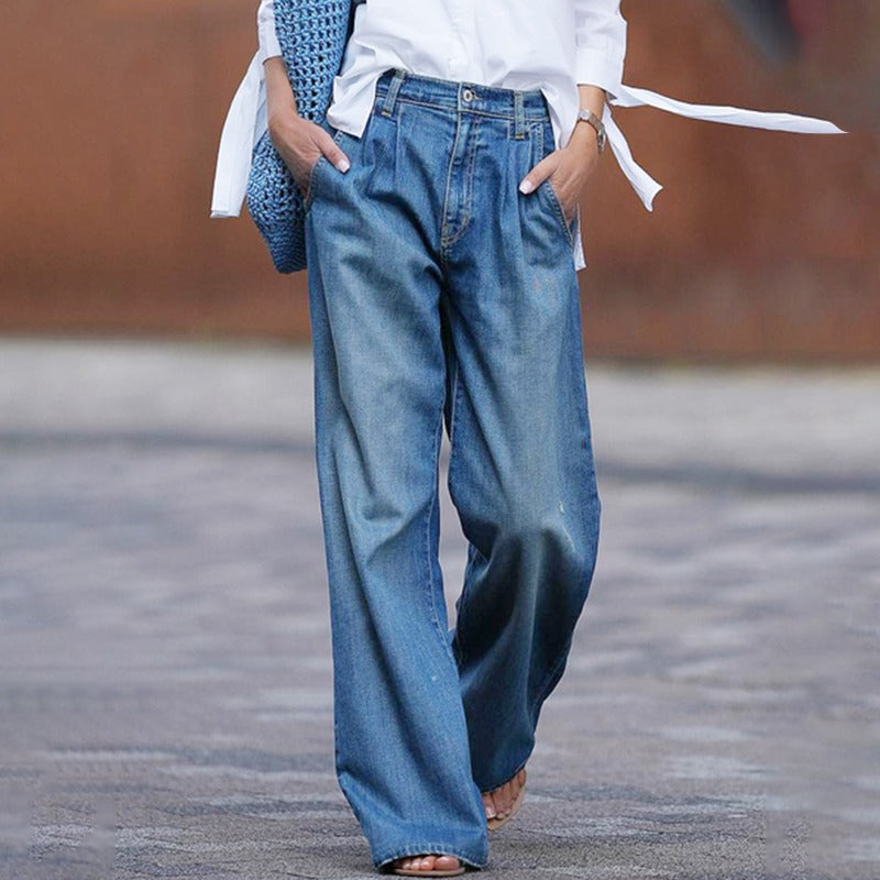 Comfortable High Waisted Loose Fit Women's Jeans