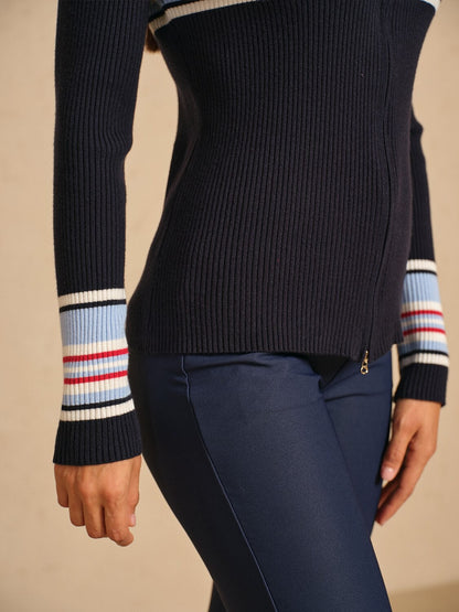 Classic Golf Color Block Crew Neck Sweater