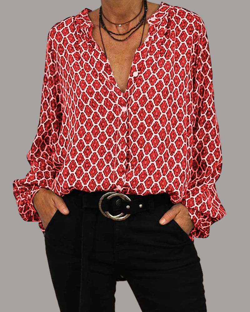 Ladies Classic Fit V-Neck Shirt