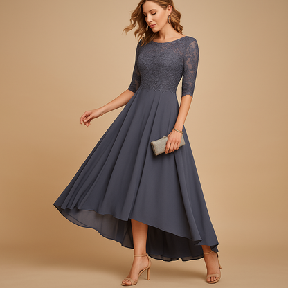 Elegant women’s lace party dress with flattering fit and refined detailing, ideal for weddings, galas, and formal celebrations.