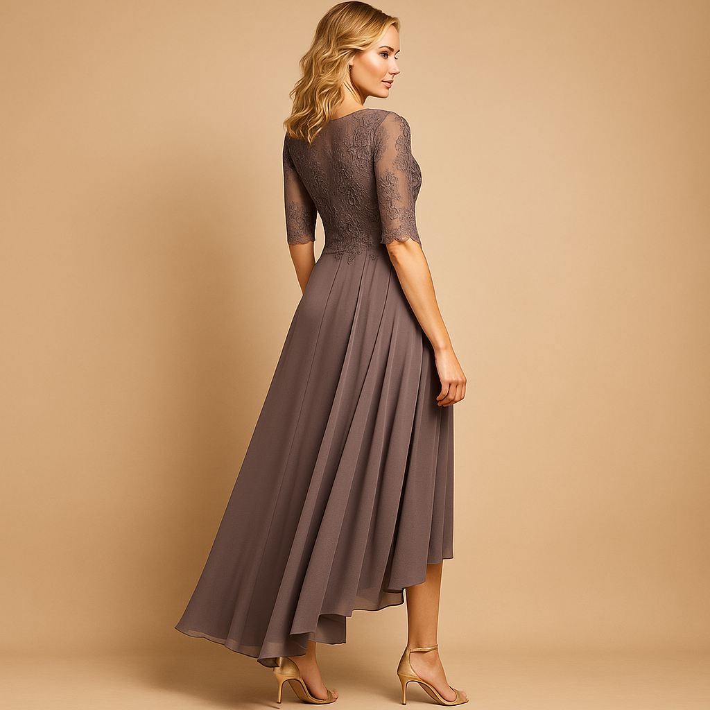 Elegant women’s lace party dress with flattering fit and refined detailing, ideal for weddings, galas, and formal celebrations.