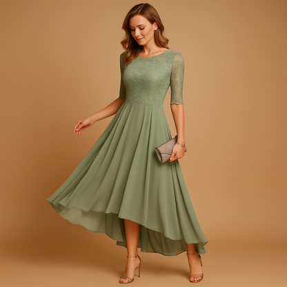 Elegant women’s lace party dress with flattering fit and refined detailing, ideal for weddings, galas, and formal celebrations.