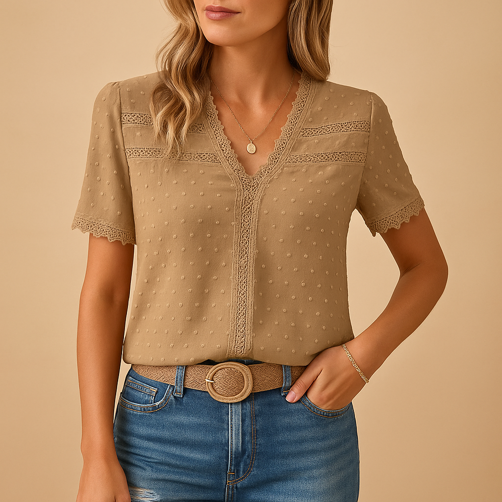 Elegant V-Neck Blouse for Women - Luxivelle