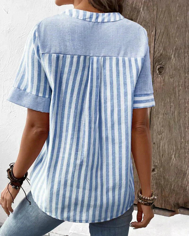 Comfortable Casual Striped Shirt