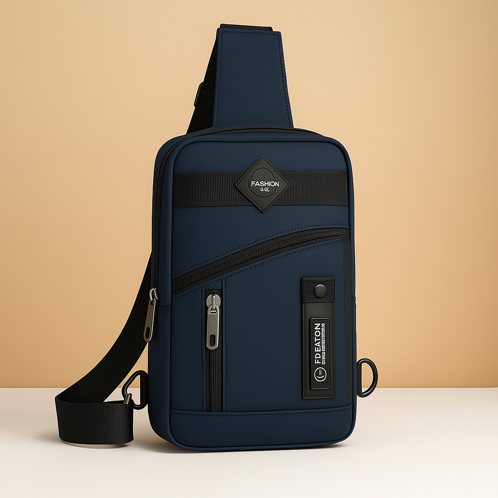 Men’s large anti-theft messenger bag with waterproof compartments, Oxford fabric, and adjustable strap—perfect for professional and daily use