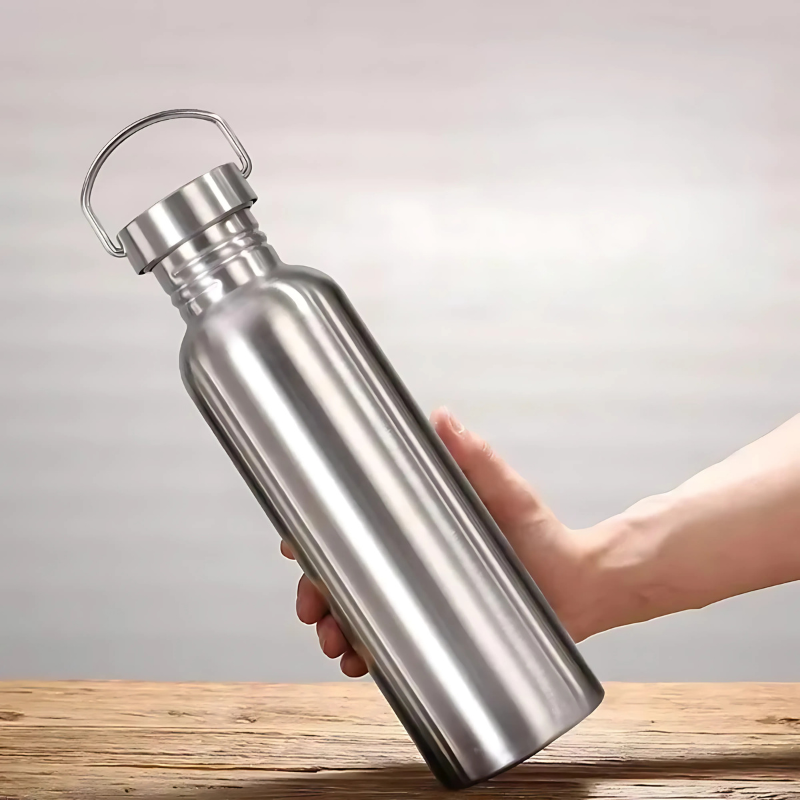 Durable Insulated Water Bottle with Wooden Cap - Luxivelle