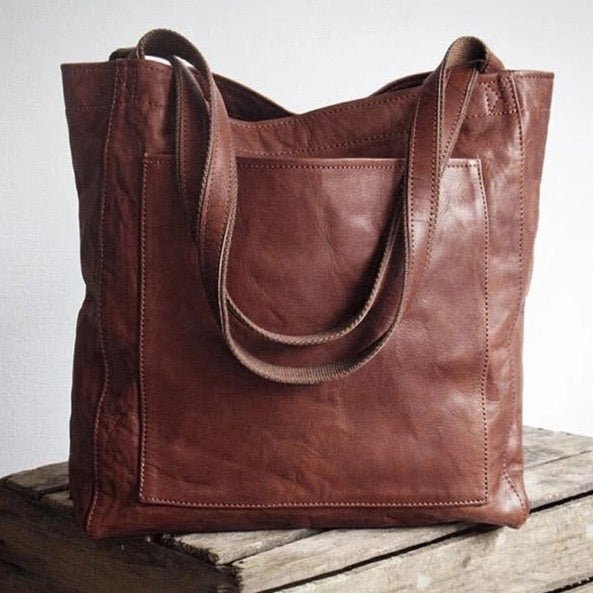 Classic Ladies Leather Tote Bag - Luxivelle