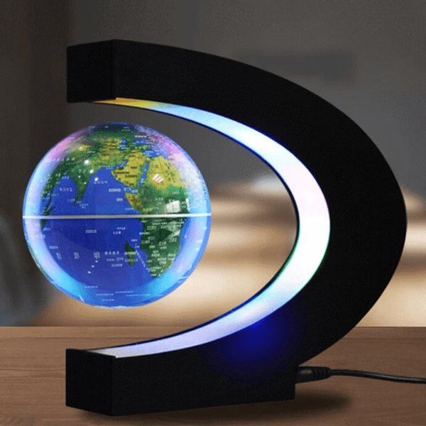 Illuminated Magnetic Floating World Map Globe - Luxivelle