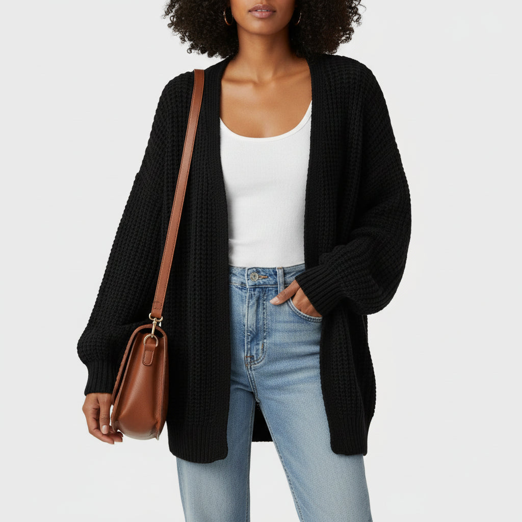 Relaxed Fit Cozy Cardigan Sweater - Luxivelle