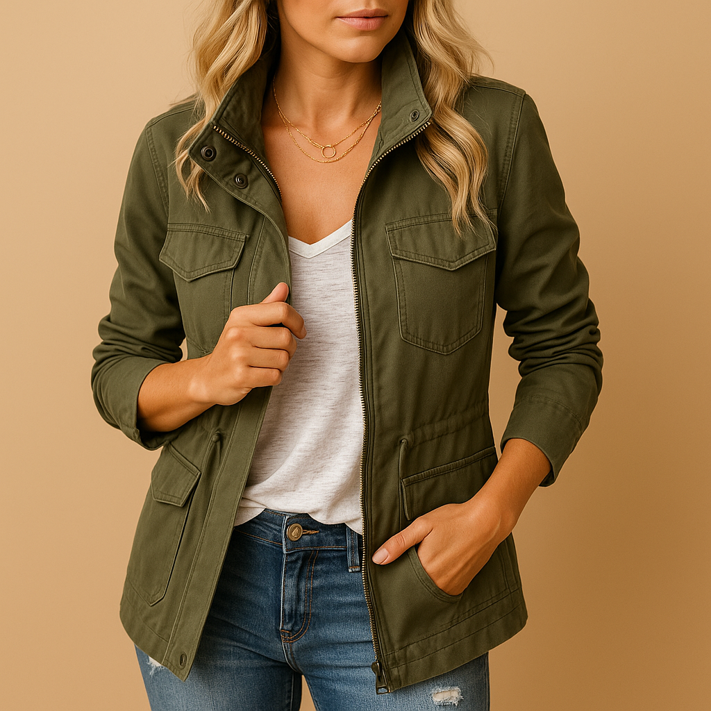 Women's Slim Fit Zip Up Jacket - Luxivelle