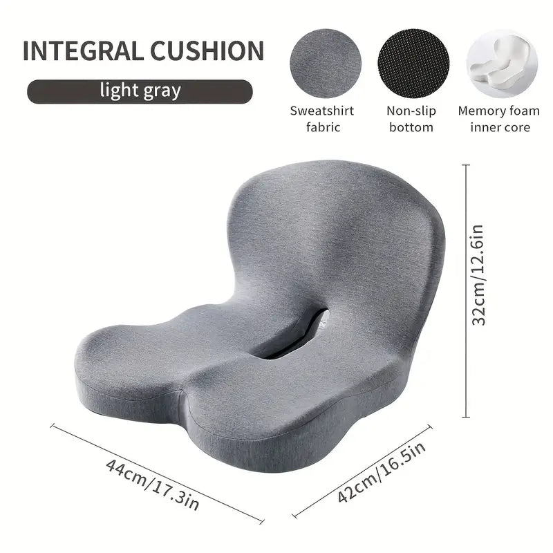 Contoured Support Back Cushion - Ergonomic Seat Relief