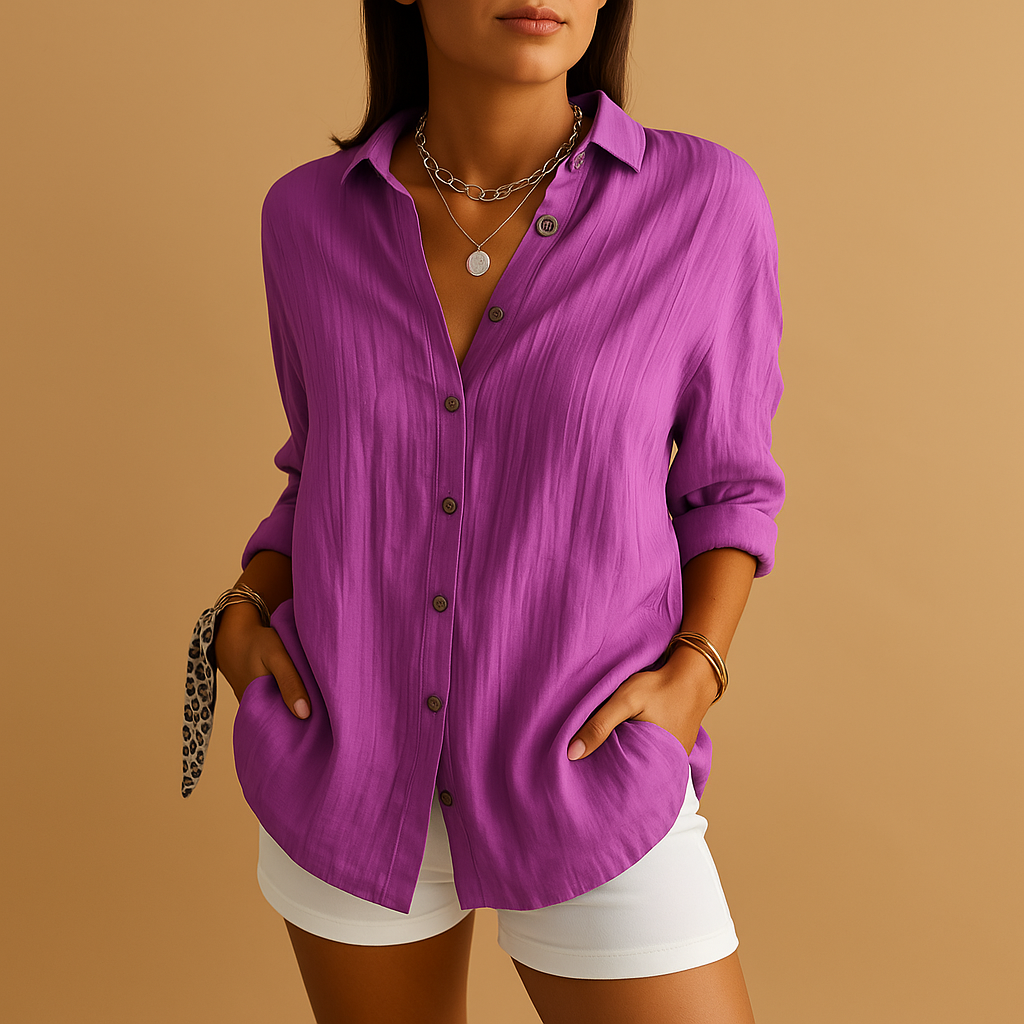 Women’s lightweight blouse with airy fit and elegant design, perfect for work, casual wear, and warm days.